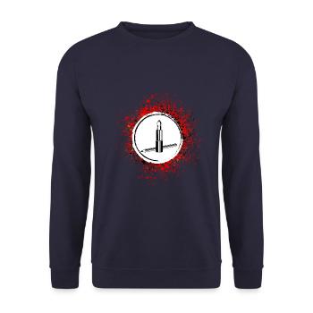 Make Up Kosmetik Icon - Unisex Pullover - Navy - Vorne - Alina (178cm) & Michal (187cm)