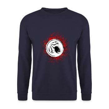Coffee Bean Icon Coffee - Unisex Sweatshirt - navy - Front - Alina (178cm) & Michal (187cm)