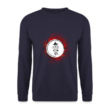 Vogelscheuche - Unisex Pullover - Navy - Vorne - Alina (178cm) & Michal (187cm)