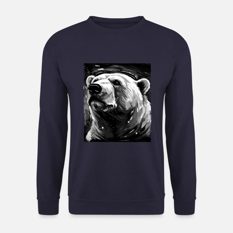 Eisbär Porträt Polar bär - Unisex Pullover - Navy