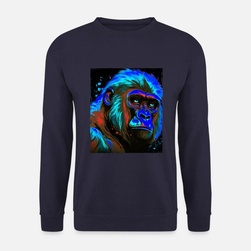Portrait de gorille - Sweat-shirt Unisexe - marine