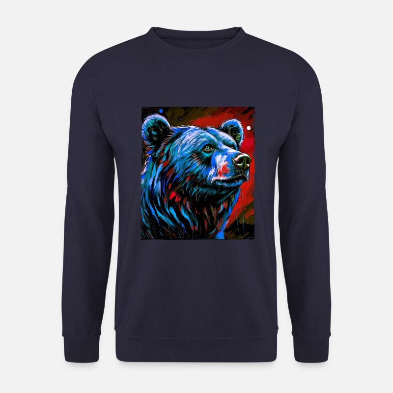 Bär Porträt - Unisex Pullover - Navy
