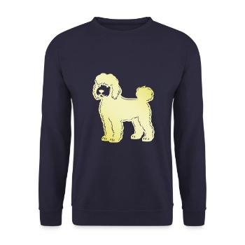 Poodle Dog Silhouette - Unisex Sweatshirt - navy - Front - Alina (178cm) & Michal (187cm)