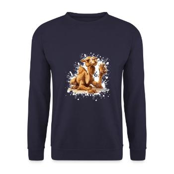 Camel Beer Funny - Unisex Sweatshirt - navy - Front - Alina (178cm) & Michal (187cm)
