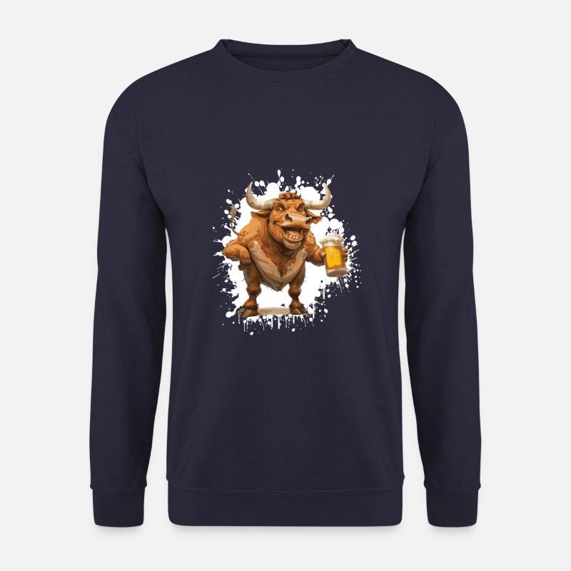 Stier Bier Lustig - Unisex Pullover - Navy