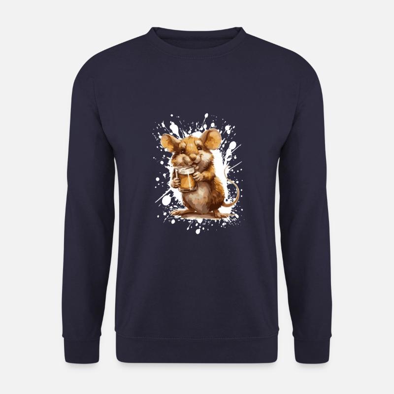 Mouse Beer Funny - Unisex Sweatshirt - navy