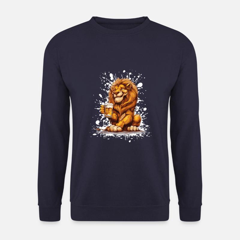 Lion Beer Funny - Unisex Sweatshirt - navy
