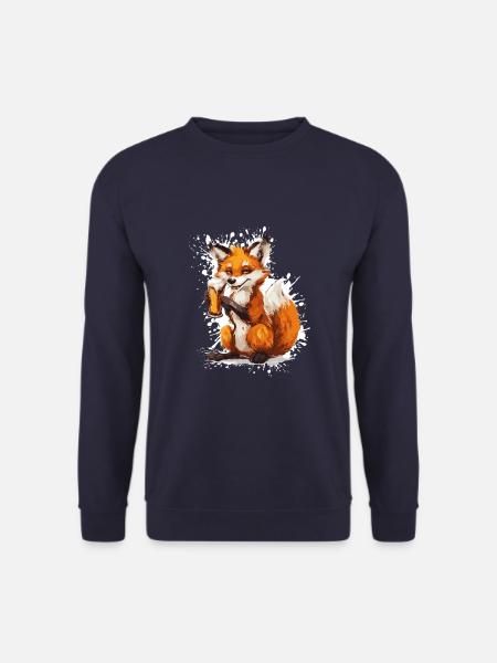 Fuchs Bier Lustig - Unisex Pullover - Navy
