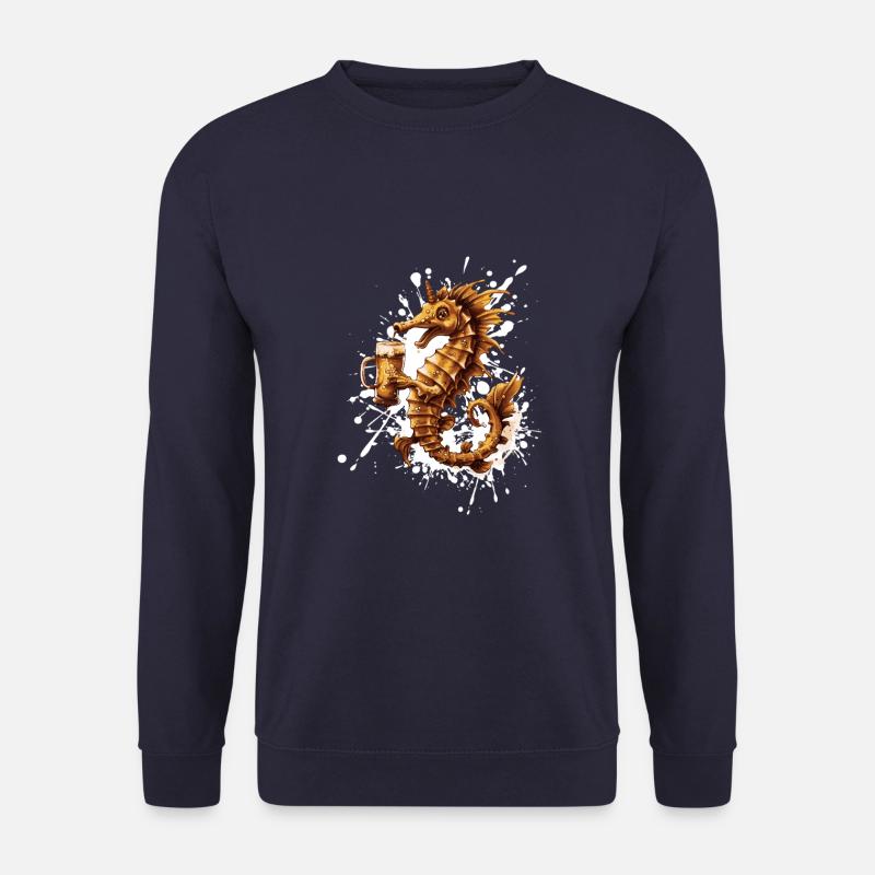 Seepferd Bier Lustig - Unisex Pullover - Navy