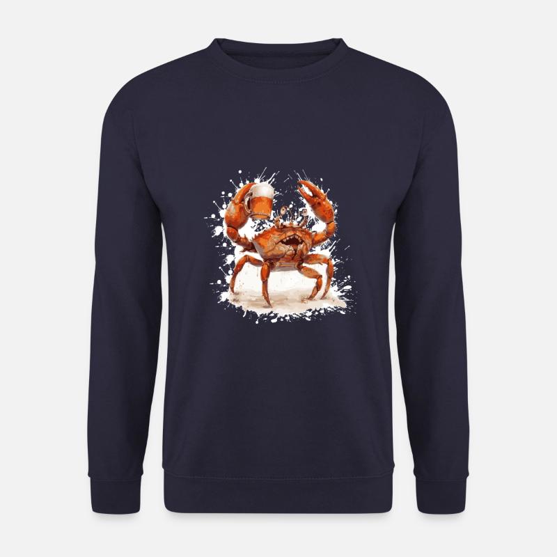 Crab Crab Beer Funny - Unisex Sweatshirt - navy