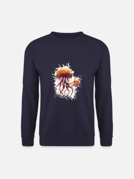 Méduse bière drôle - Sweat-shirt Unisexe - marine