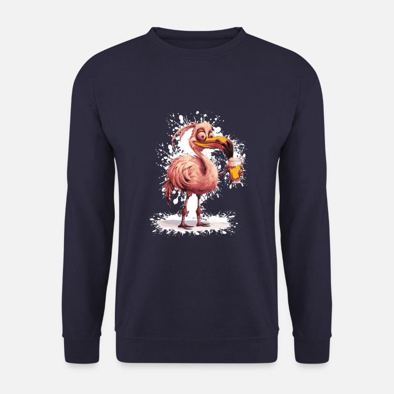 Flamingo Beer Funny - Unisex Sweatshirt - navy