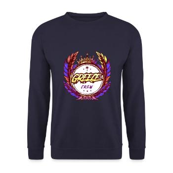 Grèce Crew Coloré - Sweat-shirt Unisexe - marine - Devant - Alina (178cm) & Michal (187cm)