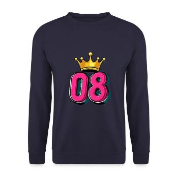 Couronne à 8 chiffres - Sweat-shirt Unisexe - marine - Devant - Alina (178cm) & Michal (187cm)