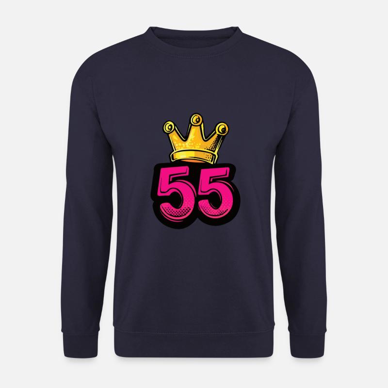55 Zahl Krone - Unisex Pullover - Navy
