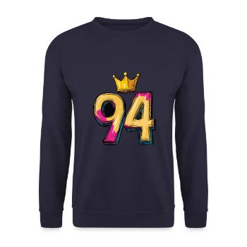 Couronne à 94 chiffres - Sweat-shirt Unisexe - marine - Devant - Alina (178cm) & Michal (187cm)