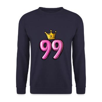 Couronne à 99 chiffres - Sweat-shirt Unisexe - marine - Devant - Alina (178cm) & Michal (187cm)