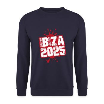 Ibiza 2025 Blobs - Unisex Sweatshirt - navy - Front - Alina (178cm) & Michal (187cm)
