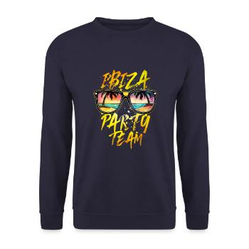 Ibiza Party Team - Unisex Sweatshirt - navy - Front - Alina (178cm) & Michal (187cm)