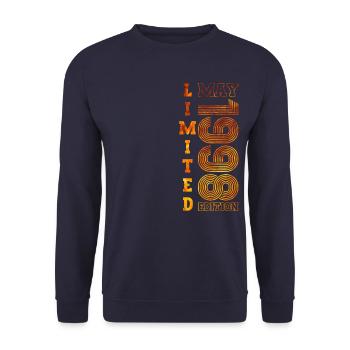 25th Birthday Man Original May Vintage 1998 - Unisex Sweatshirt - navy - Front - Alina (178cm) & Michal (187cm)