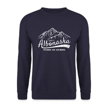 Albonaska - Unisex Pullover - Navy - Vorne - Alina (178cm) & Michal (187cm)