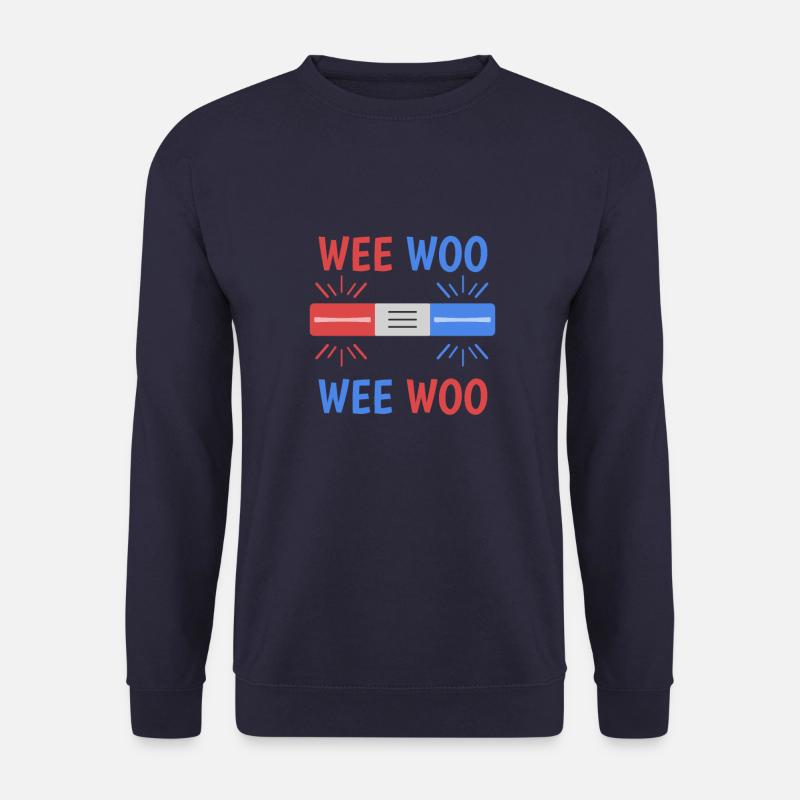 Wee Woo Blaulicht Sirene Feuerwehr Krankenwagen - Unisex Pullover - Navy