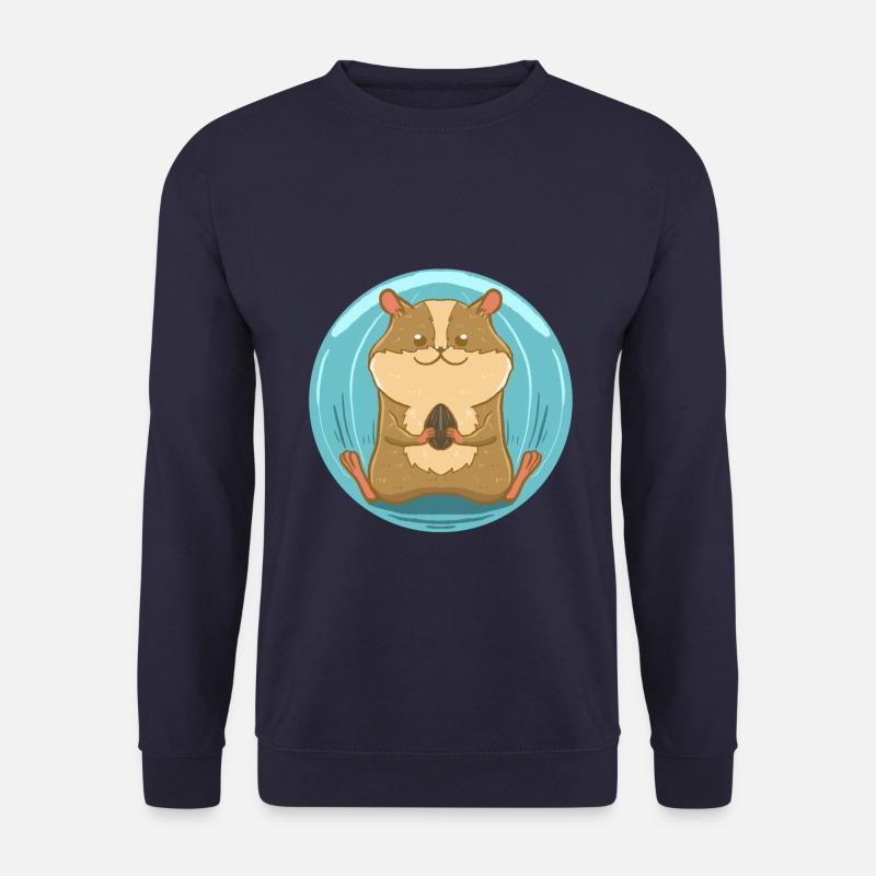 Hamster mit Nuss - Unisex Pullover - Navy