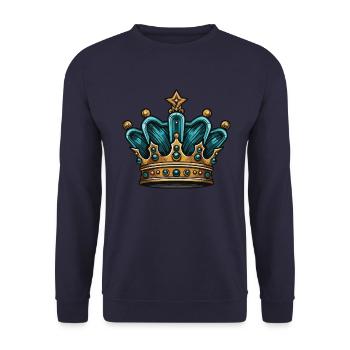 Krone Royal Crown - Unisex Sweatshirt - navy - Front - Alina (178cm) & Michal (187cm)