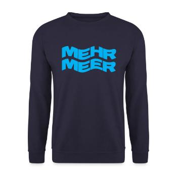 MEHR MEER - URLAUB - SOMMERURLAUB - SOMMER - SONNE - Unisex Pullover - Navy - Vorne - Alina (178cm) & Michal (187cm)