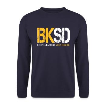 BKSD Bachata Kizomba Salsa Dancer - Chemise de danse - Sweat-shirt Unisexe - marine - Devant - Alina (178cm) & Michal (187cm)
