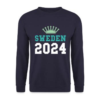 Sweden 2024 Krona - Unisex Sweatshirt - navy - Front - Alina (178cm) & Michal (187cm)