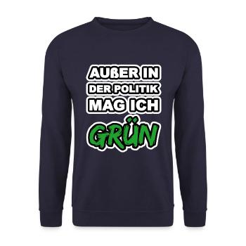 Grün - Unisex Pullover - Navy - Vorne - Alina (178cm) & Michal (187cm)