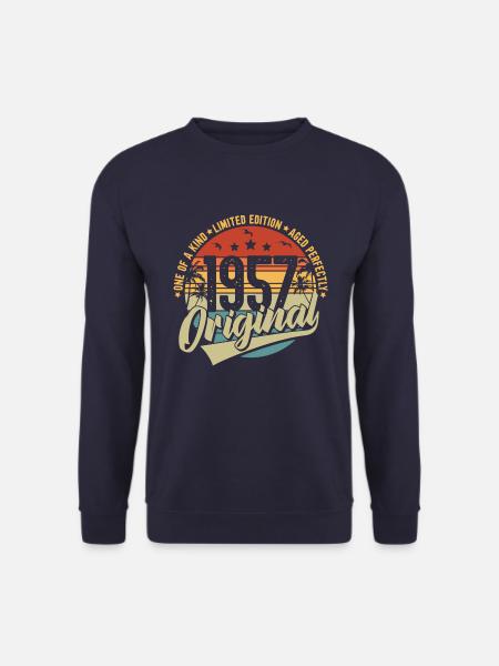 Original 1957 Jahrgang Vintage Retro Geburtstag - Unisex Pullover - Navy
