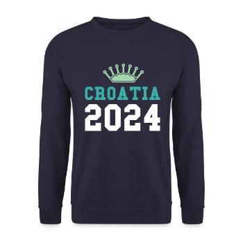 Croatia 2024 Krona - Unisex Sweatshirt - navy - Front - Alina (178cm) & Michal (187cm)