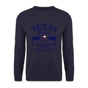 Western Texas Buffalo - Unisex Pullover - Navy - Vorne - Alina (178cm) & Michal (187cm)