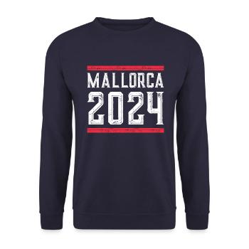 Mallorca 2024 Urlaub - Unisex Pullover - Navy - Vorne - Alina (178cm) & Michal (187cm)