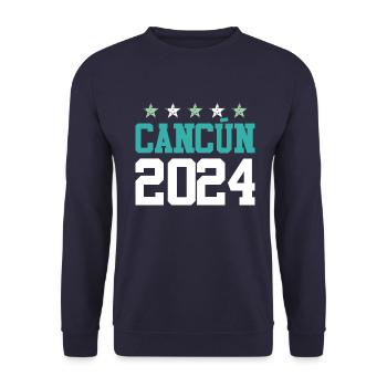 Cancun 2024 Mexico - Unisex Pullover - Navy - Vorne - Alina (178cm) & Michal (187cm)