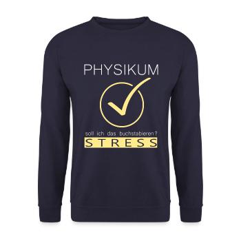 Physikum geschafft - Unisex Pullover - Navy - Vorne - Alina (178cm) & Michal (187cm)
