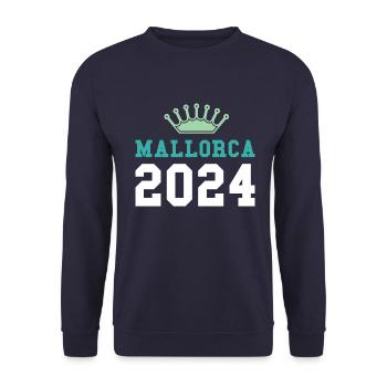 Mallorca 2024 Krone - Unisex Pullover - Navy - Vorne - Alina (178cm) & Michal (187cm)