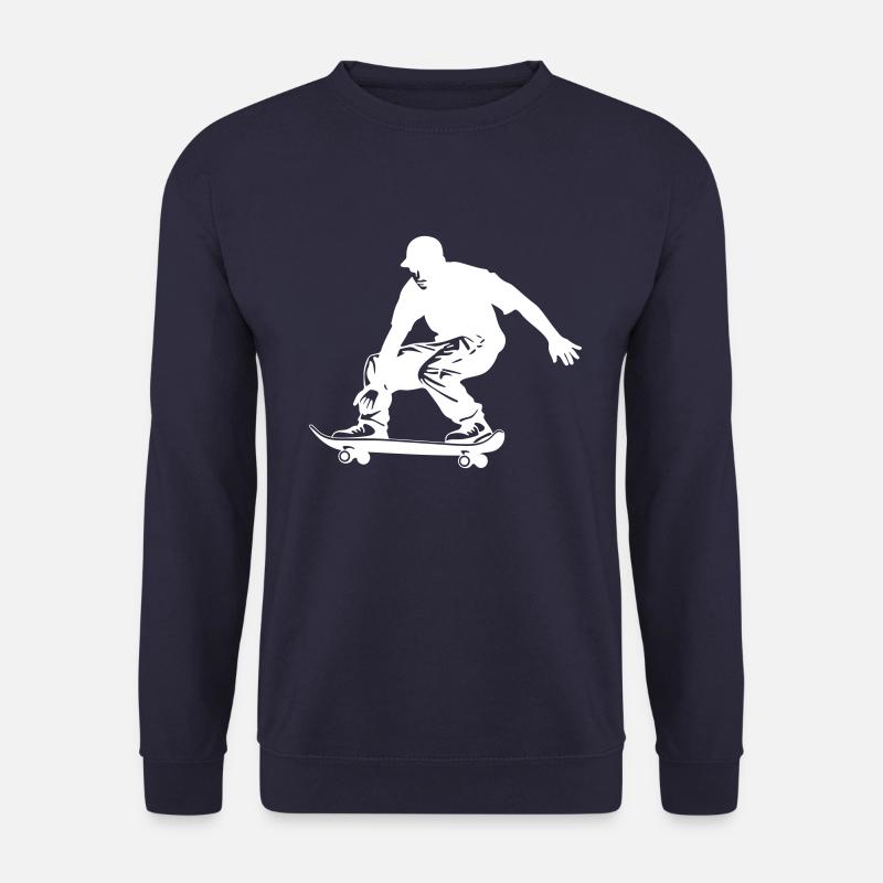 Skateboarding Man Silhouette Skateboard - Unisex Sweatshirt - navy