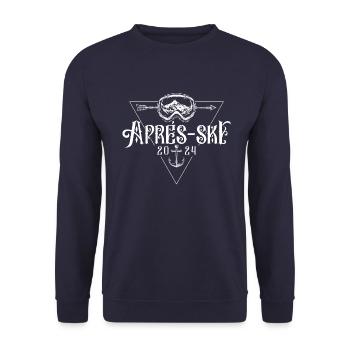 Apres Ski 2024 Ski Berge - Unisex Pullover - Navy - Vorne - Alina (178cm) & Michal (187cm)