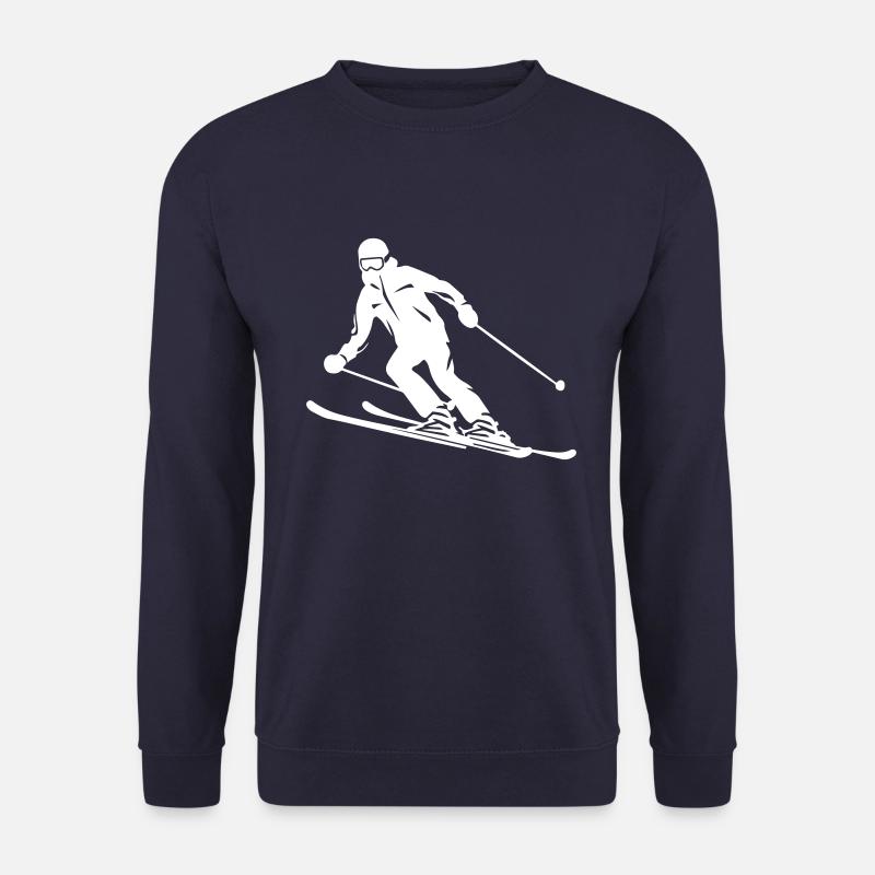 Skiing Skiing Man Silhouette - Unisex Sweatshirt - navy