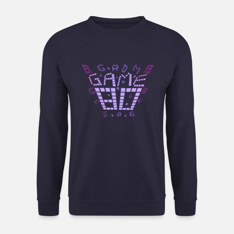 game 80s design purple - Unisex Pullover - Navy