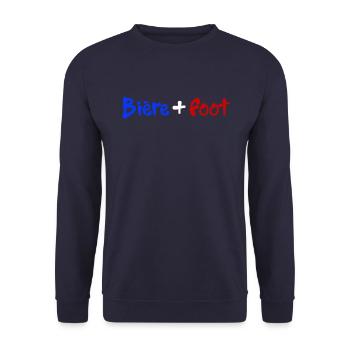 Football alcool humour bière - Sweat-shirt Unisexe - marine - Devant - Alina (178cm) & Michal (187cm)
