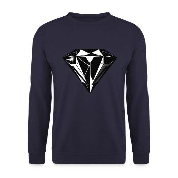 Diamond Jewel Symbol - Unisex Sweatshirt - navy - Front - Alina (178cm) & Michal (187cm)