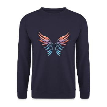 Icône d’aile - Sweat-shirt Unisexe - marine - Devant - Alina (178cm) & Michal (187cm)