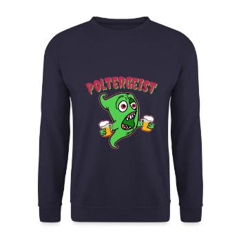 Polterer, wedding shower, bachelor, present - Unisex Sweatshirt - navy - Front - Alina (178cm) & Michal (187cm)