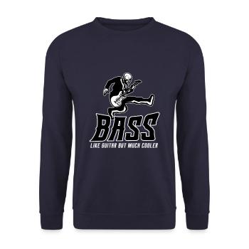 Guitar, Electric Guitar, Bass, Gift, Gift Idea - Unisex Sweatshirt - navy - Front - Alina (178cm) & Michal (187cm)