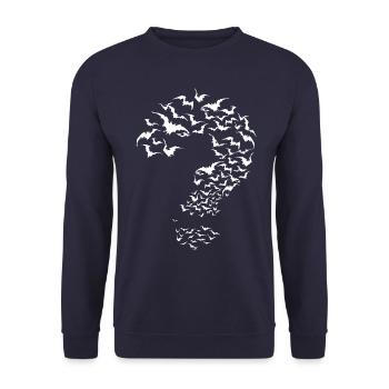 Batman The Riddler white - Unisex Sweatshirt - navy - Front - Alina (178cm) & Michal (187cm)
