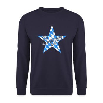Bayern Stern Vintage - Unisex Pullover - Navy - Vorne - Alina (178cm) & Michal (187cm)